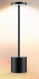 Location lampe LED table noire Metz éclairage événement soirée
